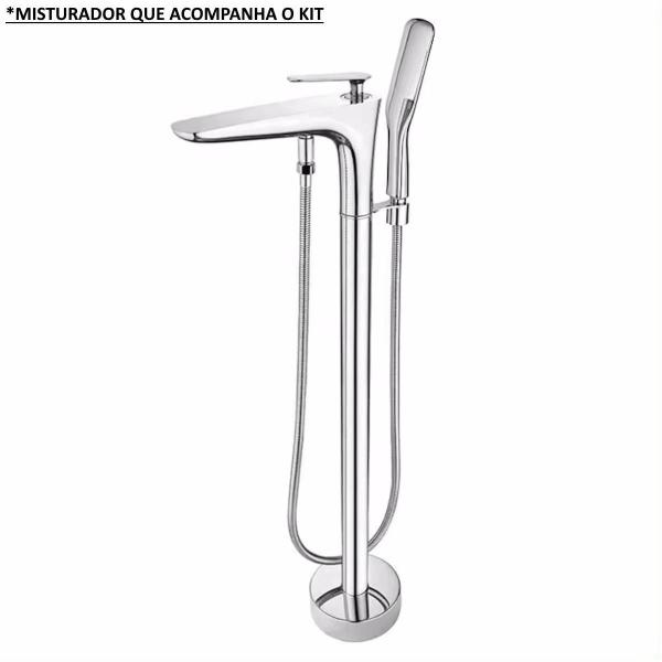 Imagem de Kit Banheira Imersão Luxo Freestanding 1.50M C/Mist Cromado