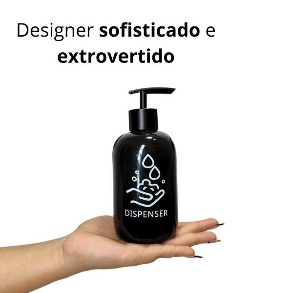 Imagem de Kit Banheiro 3 Peças Lavabo Dispenser Black Luxo Premium