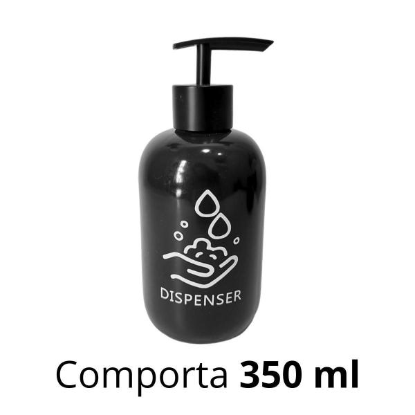 Imagem de Kit Banheiro 3 Peças Lavabo Dispenser Black Luxo Premium