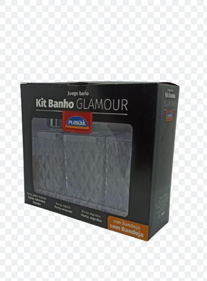 Imagem de Kit Banheiro 4 Peças Glamour Incolor Transparente