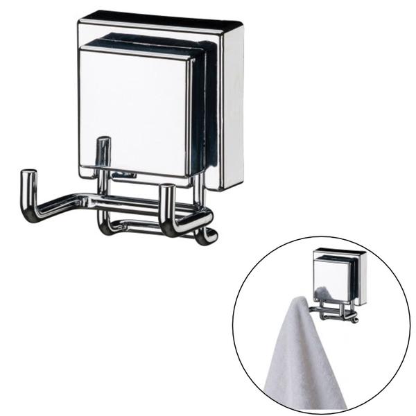 Kit Banheiro 4 Peças Suporte Porta Shampoo Papel Higiênico Saboneteira Gancho Duplo Ventosa Aço Inox - Future Imagem de Kit Banheiro 4 Peças Suporte Porta Shampoo Papel Higiênico Saboneteira Gancho Duplo Ventosa Aço Inox - Future