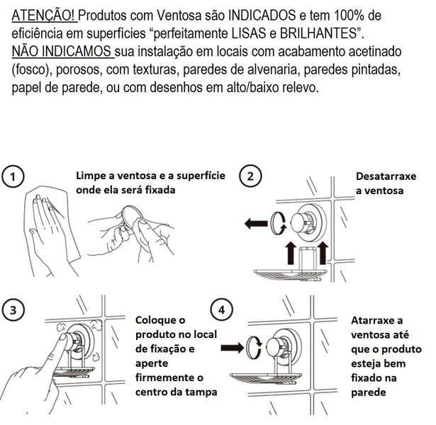 Kit Banheiro 5 Peças Toalheiro Gancho Porta Shampoo Saboneteira Suporte Papel Higiênico Ventosa Cromado - Future Imagem de Kit Banheiro 5 Peças Toalheiro Gancho Porta Shampoo Saboneteira Suporte Papel Higiênico Ventosa Cromado - Future