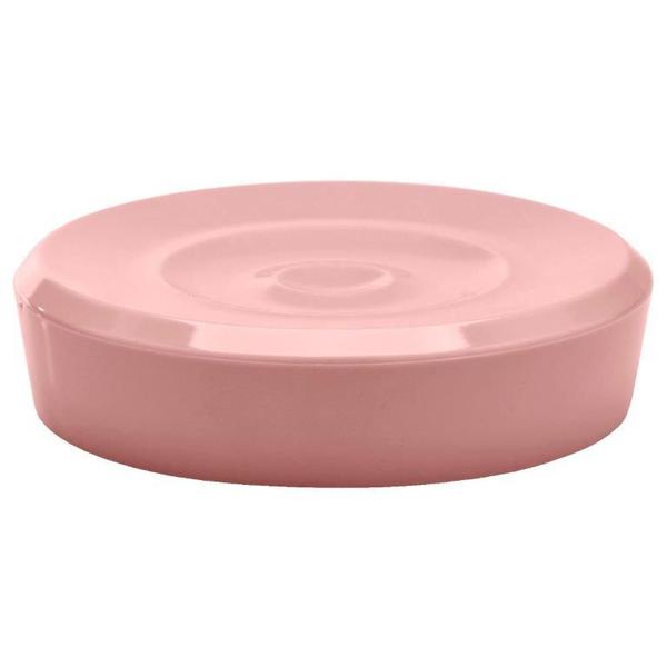 Imagem de Kit banheiro lavabo Rosa quartzo 3 peças OU porta escova de dente, saboneteira ,cotonete