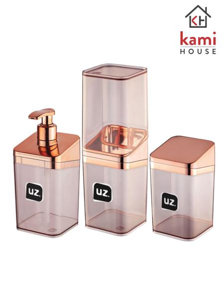 Imagem de Kit Banheiro Luxo Rose Gold UZ 3 Peças