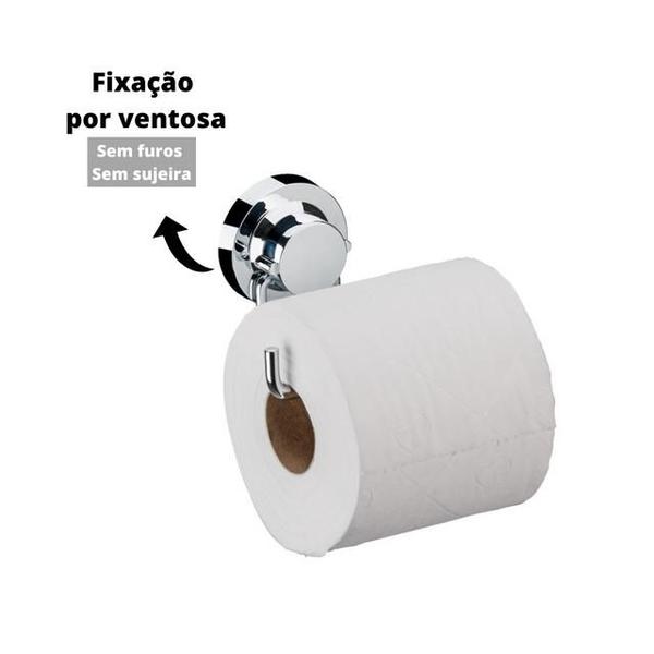 Imagem de Kit Banheiro - Porta Toalha Bancada e Porta papel ventosa