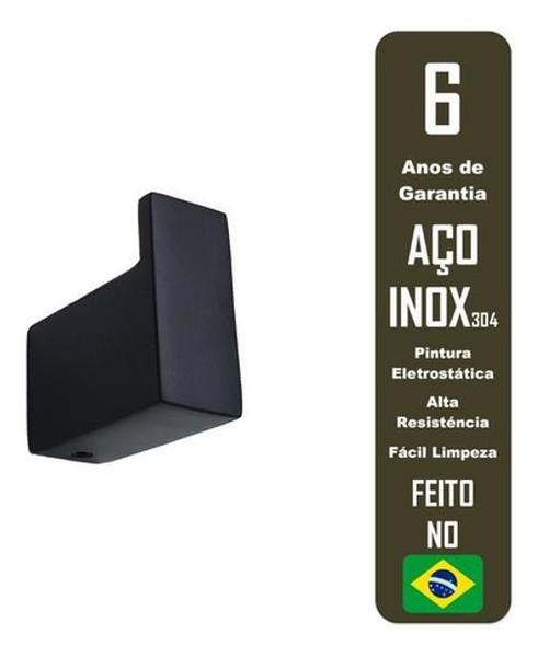 Imagem de Kit Banheiro Preto Porta Tolhas 1 Papel E Cabide 4 Pçs Inox