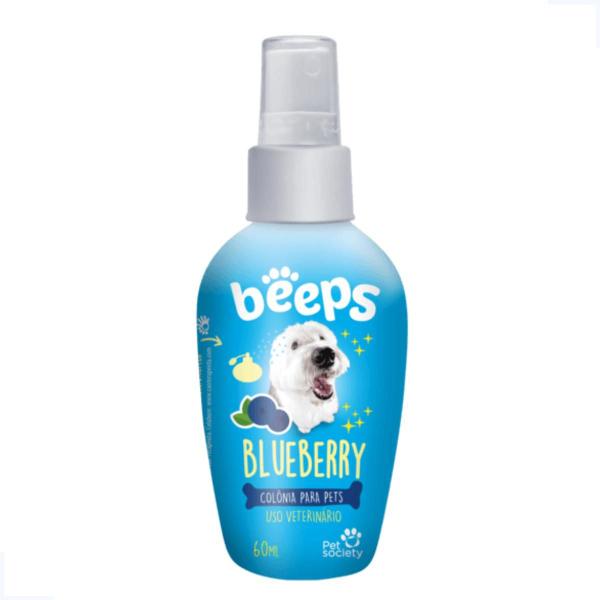 Imagem de Kit Banho a Seco 200ml com Colônia Blueberry Beeps 60ml Pet Society Cães Gatos