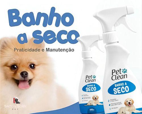 Kit Banho A Seco + Desembaraçador De Pelos Pet Clean 500ml Imagem de Kit Banho A Seco + Desembaraçador De Pelos Pet Clean 500ml