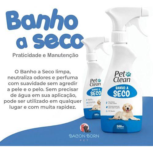 Kit Banho A Seco + Desembaraçador De Pelos Pet Clean 500ml Imagem de Kit Banho A Seco + Desembaraçador De Pelos Pet Clean 500ml