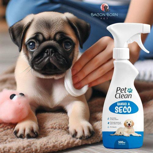 Kit Banho A Seco + Desembaraçador De Pelos Pet Clean 500ml Imagem de Kit Banho A Seco + Desembaraçador De Pelos Pet Clean 500ml
