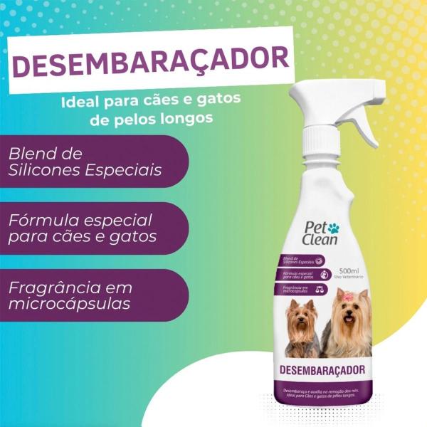 Imagem de Kit Banho A Seco + Desembaraçador De Pelos Petclean 500ml