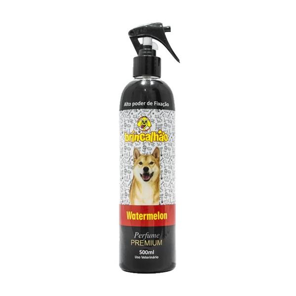 Imagem de Kit Banho Cães e Gatos para Petshop Profissional Shampoo 5L + Condicionador 5L + Colônia Perfume 500Ml Melancia Brincalh