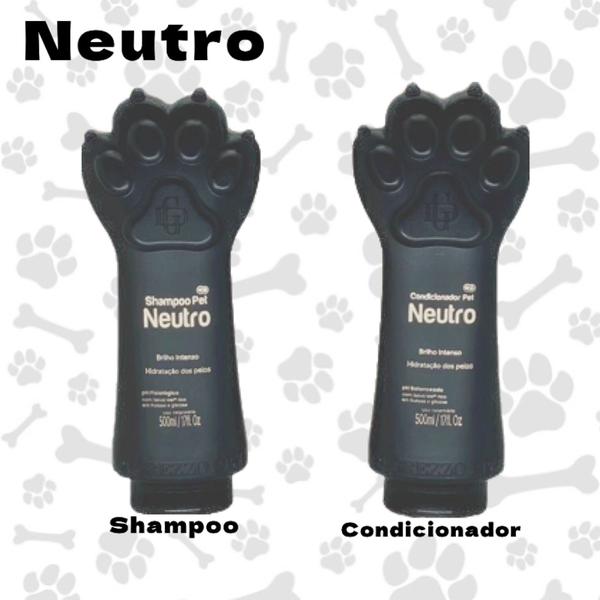 Imagem de Kit Banho Pets para Cães Shampoo, Condicionador e Escova Escolha Branqueador, Filhotes, Micelar, Pelos longos e Neutro