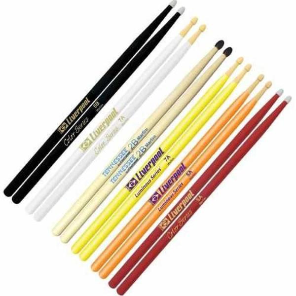 Imagem de Kit Baquetas Liverpool Luminous E Color Series (6 Pares)