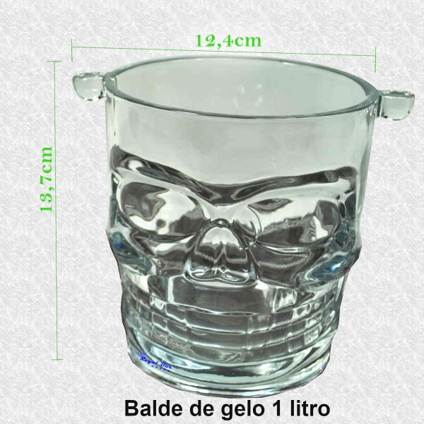 Imagem de Kit Bar Balde de Gelo de vidro Bartender Profissional Barman