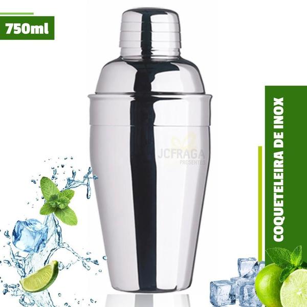 Imagem de Kit Bar Inox Caipirinha Profissional Coqueteleira 750 Ml