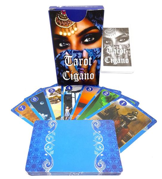 Imagem de Kit Baralho Cigano 36 Cartas e Porta Tarô Caixa Madeira