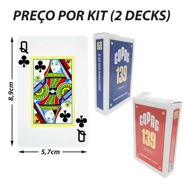 Kit Baralho Copag Jogo Cartas Truco Poker Original Profissional Combo 02 Decks Maços Imagem de Kit Baralho Copag Jogo Cartas Truco Poker Original Profissional Combo 02 Decks Maços