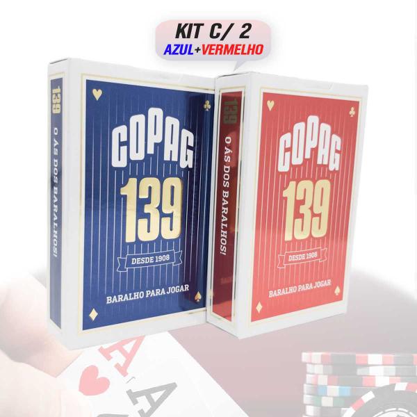 Imagem de Kit Baralho Copag Jogo Cartas Truco Poker Original Profissional Combo 02 Decks Maços