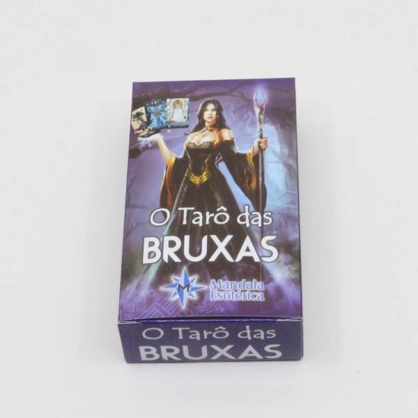 Imagem de Kit Baralho Tarô das Bruxas e Porta Tarô Caixa Madeira