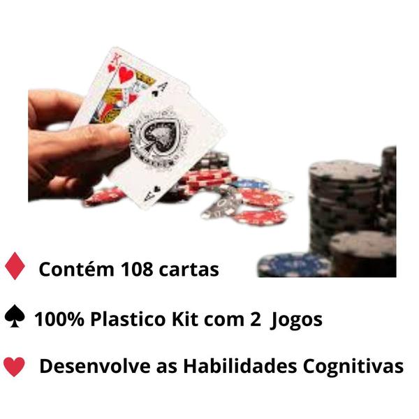 Imagem de Kit Baralho Vegas com 2 Jogos de Cartas - MB Tech