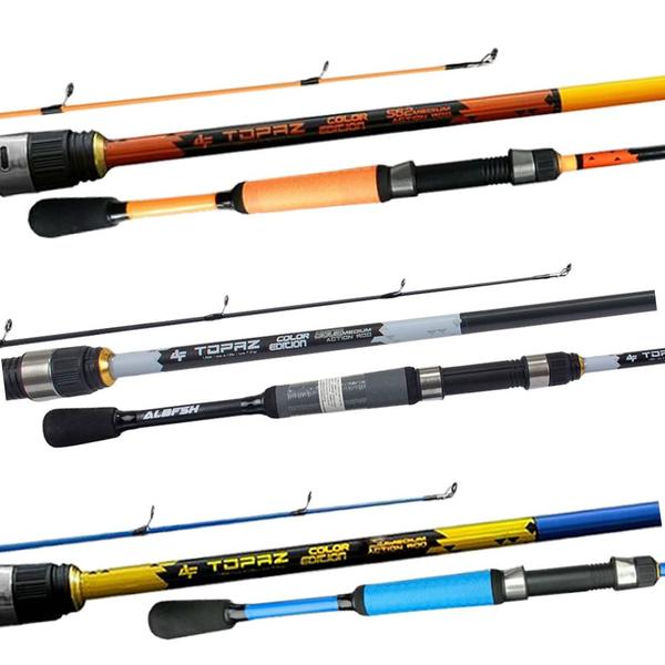 Imagem de Kit Barato 2un Vara Topaz Color Para Molinete 1,68m 6-12lbs