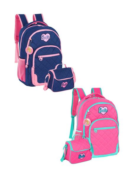 Imagem de Kit Barbie Mochila Com Coração E Lancheira Térmica - Pink