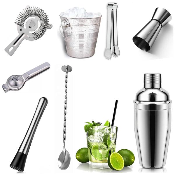 Imagem de Kit Barman Profissional Coqueteleira 500 Ml Bar Drinks 8