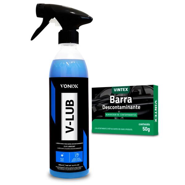 Imagem de Kit Barra Descontaminante Clay Bar V-BAR 50g +  Vlub 500 ml Vonixx