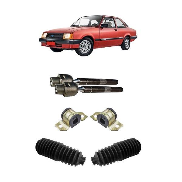 Imagem de Kit Barra Direção Axial Chevette 91 92 93 Coifa Bucha Barra