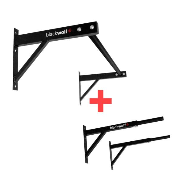 Imagem de Kit Barra Fixa 40 Cm + Barra Fixa Paralela 50cm + Kit Parabolt Blackwolf