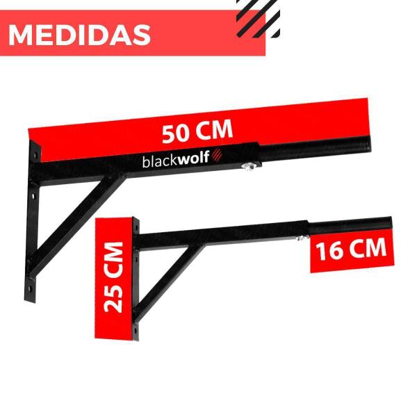 Imagem de Kit Barra Fixa 65Cm + Paralela Com Parabolts