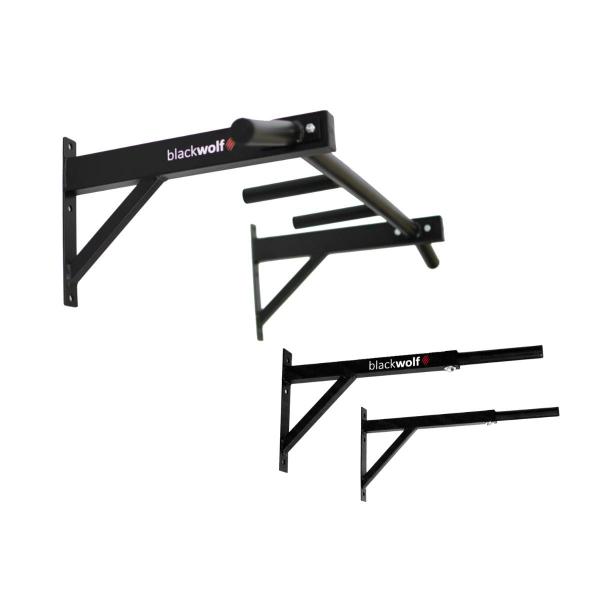 Imagem de Kit Barra Fixa  Neutra 40Cm + Barra Fixa Paralela 50cm + Kit Parafusos e buchasBlackwolf