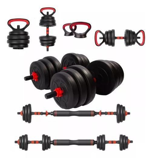 Imagem de Kit Barra Kettlebell 30Kg