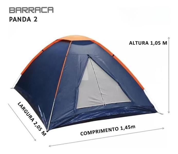 Imagem de Kit Barraca Camping 2 Pessoas Panda Ntk Colchonete Solteiro