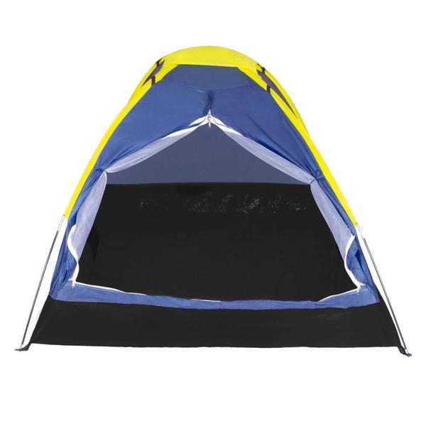 Imagem de Kit Barraca Camping Iglu 3 Pessoas + Colchao Inflavel Solteiro Preto + Bomba de Inflar