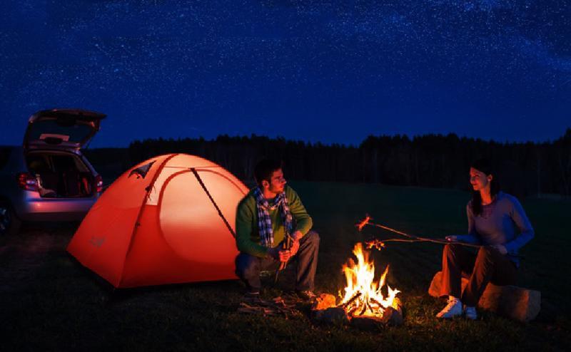 Imagem de Kit barraca camping iglu 4 pessoas + colchão casal inflável