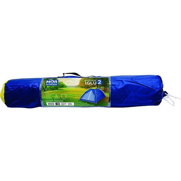 Imagem de Kit Barraca Iglu 2 Pessoas + Saco de Dormir Envelope Azul 4  C + Isolante Termico