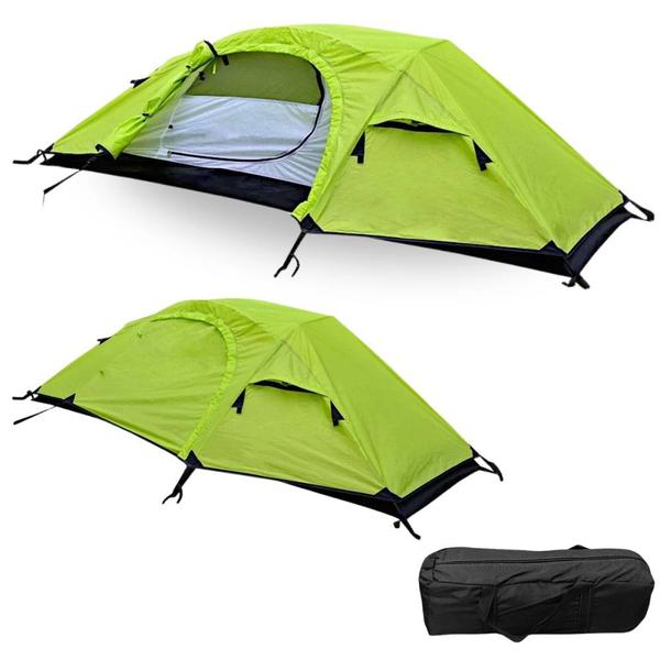 Imagem de Kit Barraca Windy Ntk 1 Pessoa 2500mm + Isolante Termico Inflavel Camping 1,83 M Ultra Light