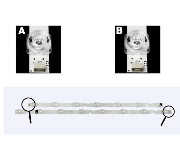 Imagem de Kit barramento de led compativel tcl 55p65 - 55p8m - 55hr330m07b2