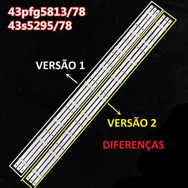 Imagem de Kit barras de led 43" aoc  43s5295/ 43pfg5813/ 43pfg5813