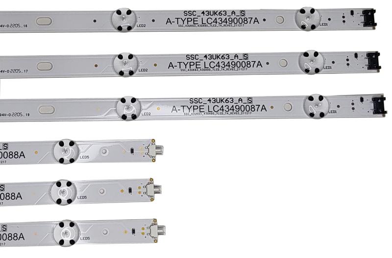 Imagem de Kit Barras De Led Tv LG AGF78860201 modelo 43LJ5500 Novo