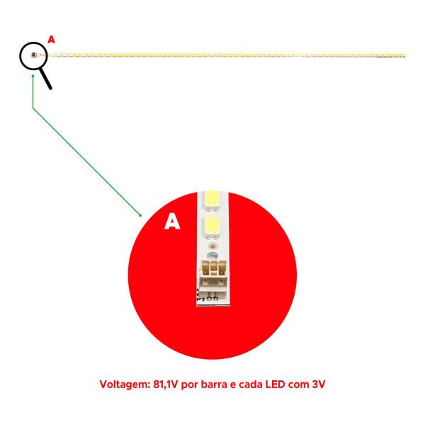 Imagem de Kit Barras Led Completo P/ Tv Le4050 Le4050b Le4052 Le4052a