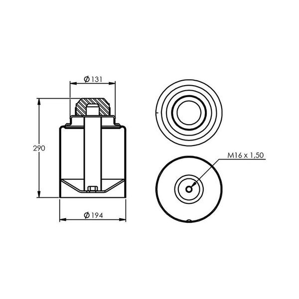 Imagem de Kit Base Bolsa Pneumatica Suspensor Mb Axor Actros Completa