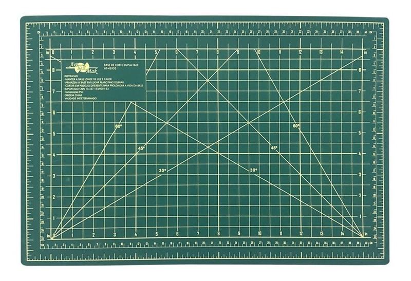 Imagem de Kit Base de Corte Apoio Para Mesa A3 45x30 Cortador Circular 45mm Refil Lamina Disco Reserva