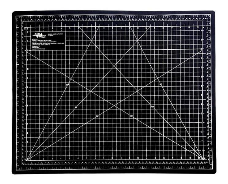 Imagem de Kit Base De Corte Completo 60x45 Régua 60 Cortador 45 2 laminas Reservas Caneta Fantasminha Alfinete