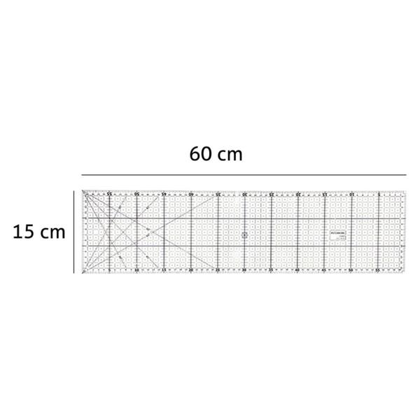 Imagem de Kit Base de Corte Grande Placa Apoio para Mesa A1 60x90cm Tesoura de Titânio Régua de Acrílico15x60 Cortador de Tecido 45mm