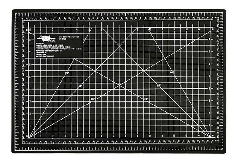 Imagem de Kit Bases Para Corte Placa Apoio de Mesa A3 45x30 Cortador Circular 45mm + 1 Disco Reserva