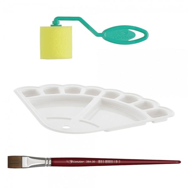 Kit Básico para Pintura C/ Godê Leque Condor Imagem de Kit Básico para Pintura C/ Godê Leque Condor