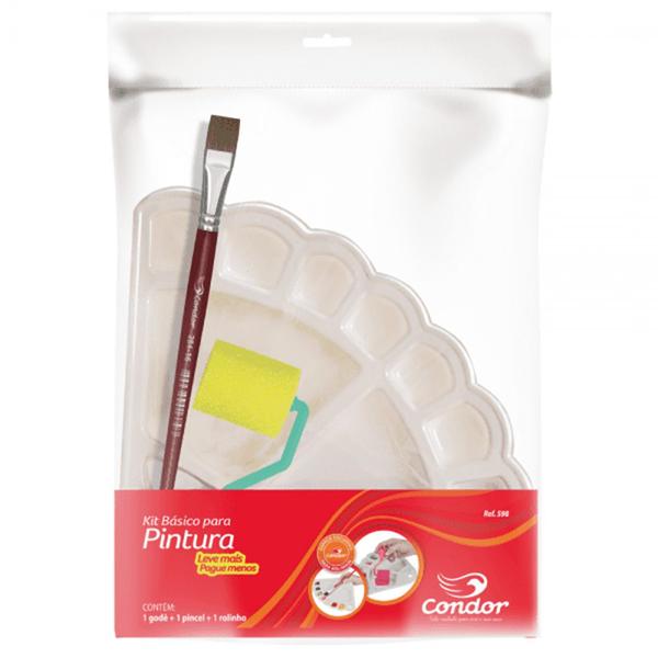 Kit Básico para Pintura C/ Godê Leque Condor Imagem de Kit Básico para Pintura C/ Godê Leque Condor